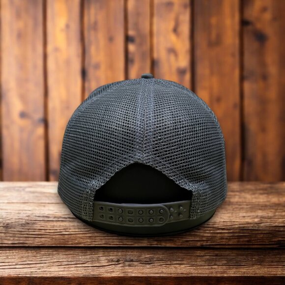 Two Guys Department Store Defunct Mens Trucker Hat Grey Snapback Baseball Cap - Picture 2 of 3